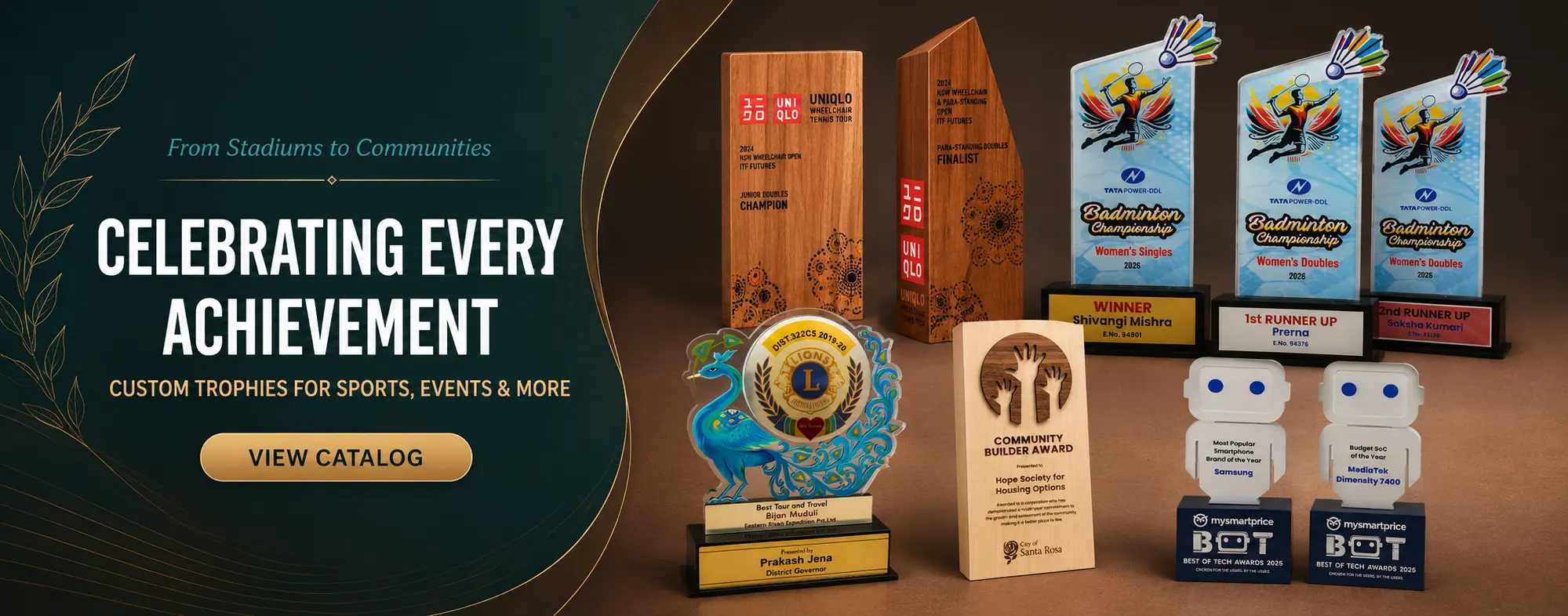 Custom Trophies for Sports, Events and Community Awards - Kapital Awards