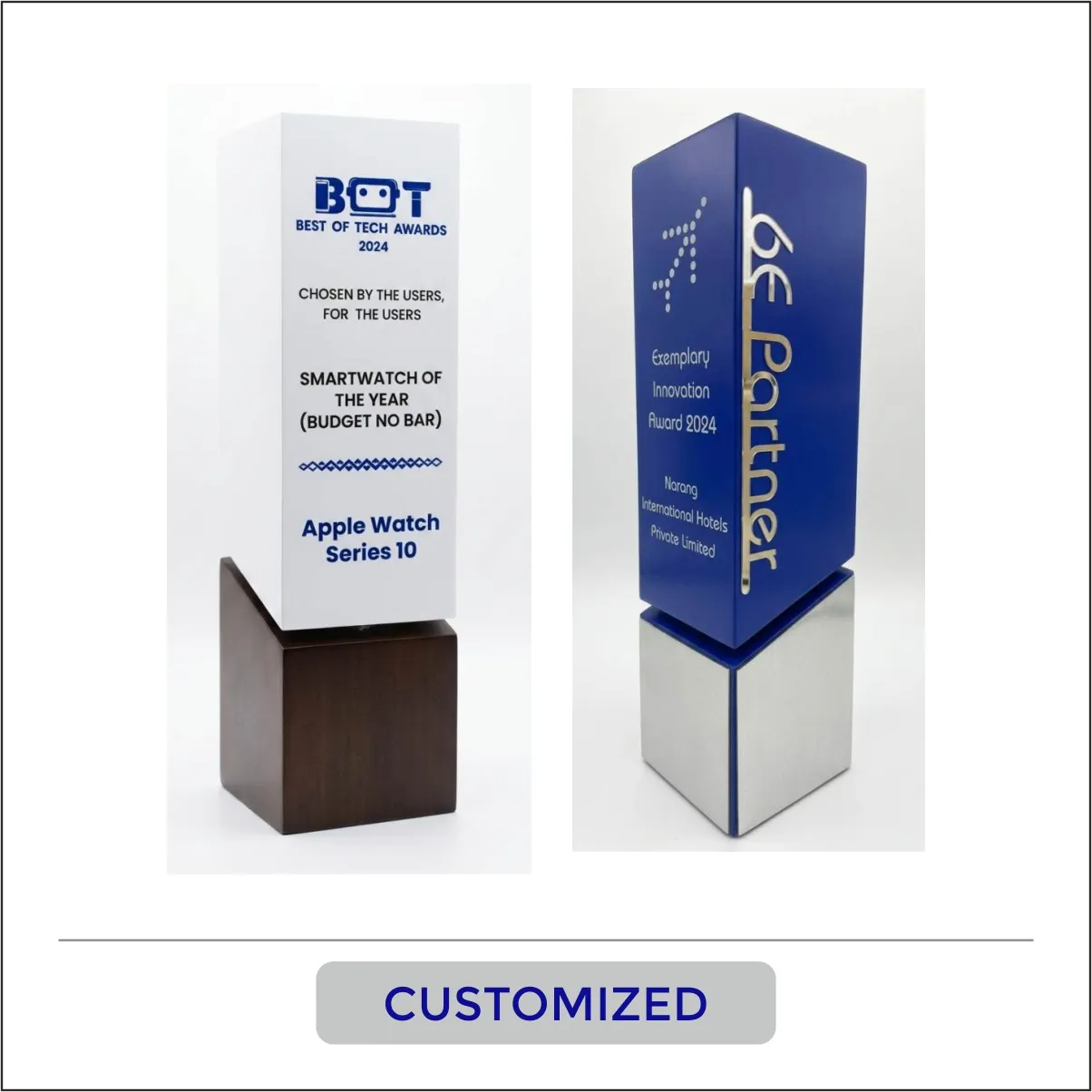 Custom Twin Pillar Partner Award - CTM-014