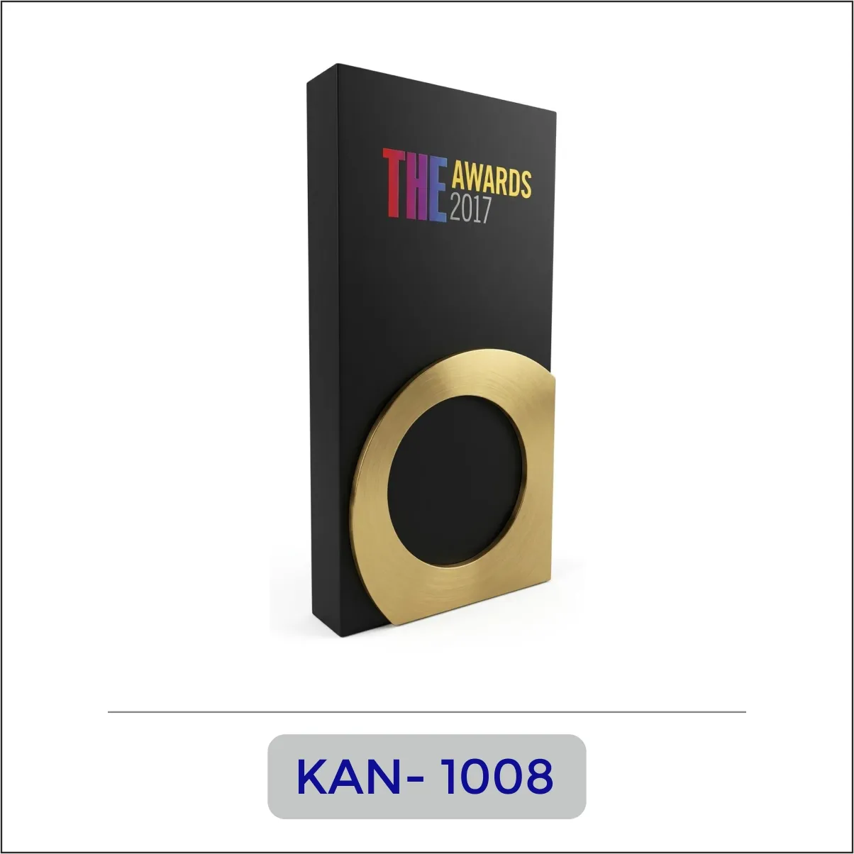 Modern Wooden and Black Award Plaque - KAN-1008