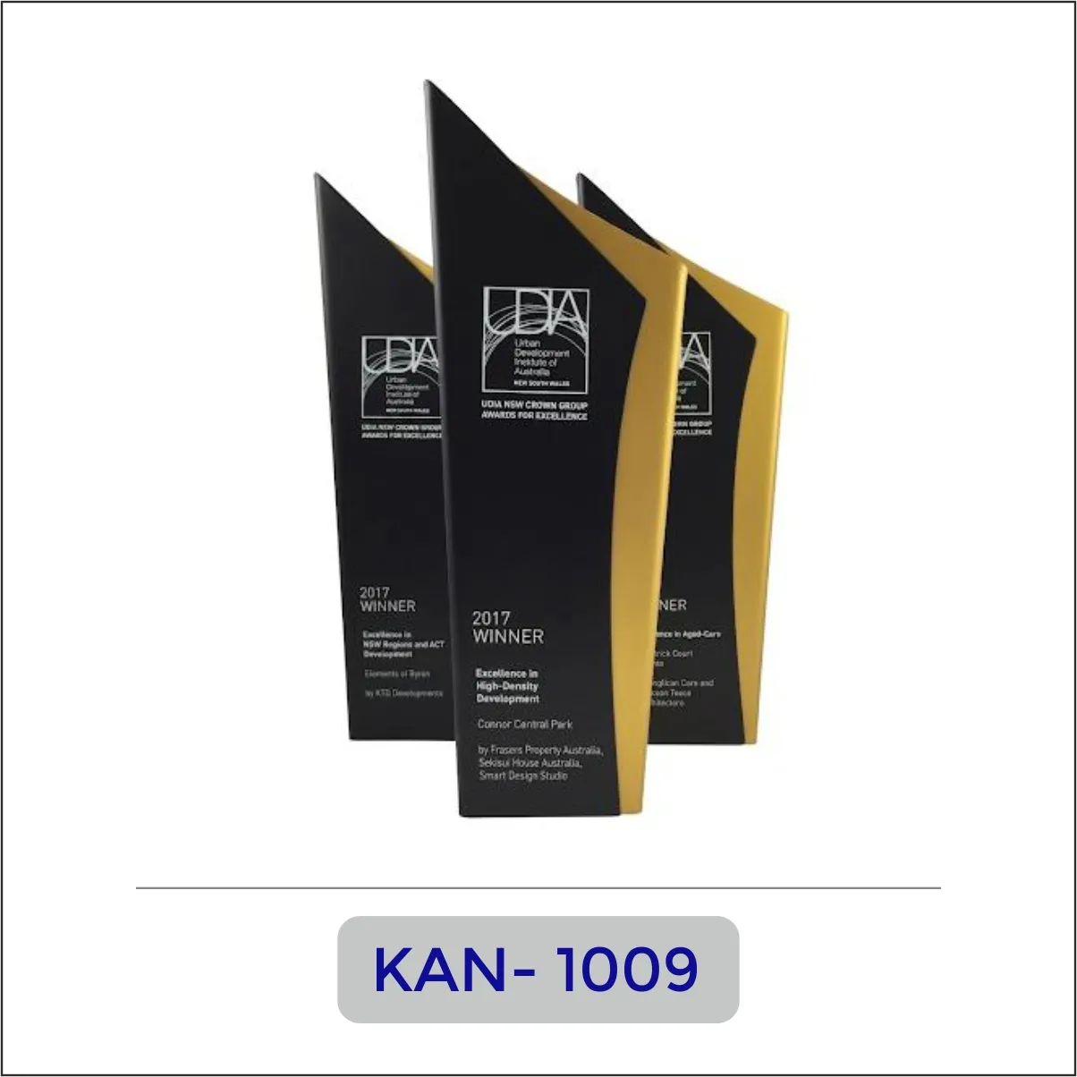 Wooden Angular Corporate Trophy - KAN-1009