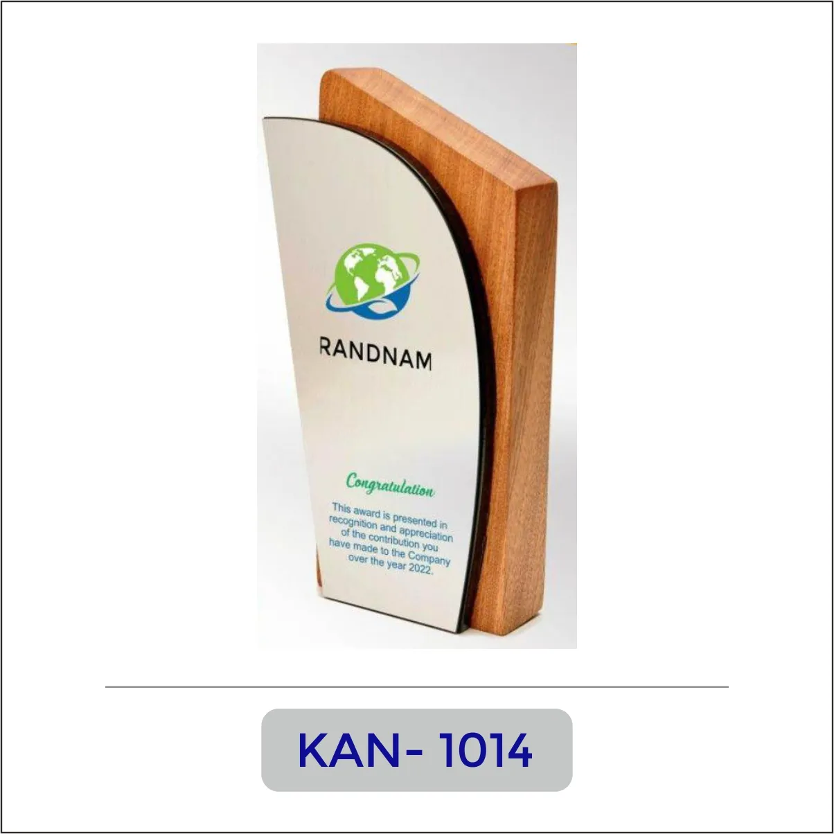 Wooden Curved Corporate Award - KAN-1014