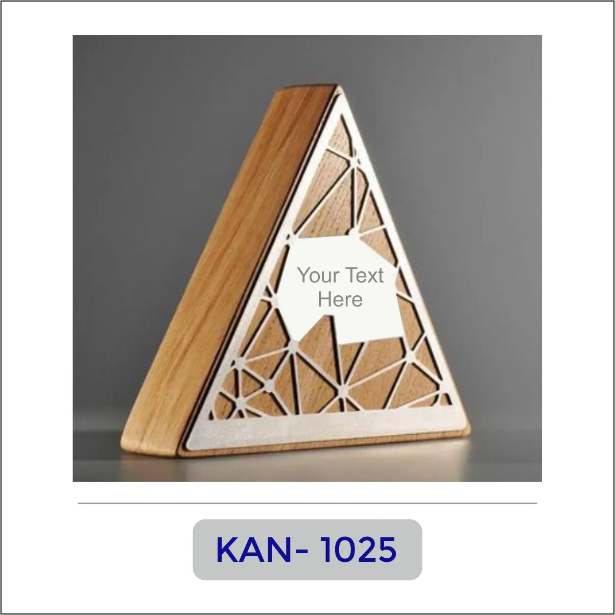 Wooden Triangular Geometric Award - KAN-1025