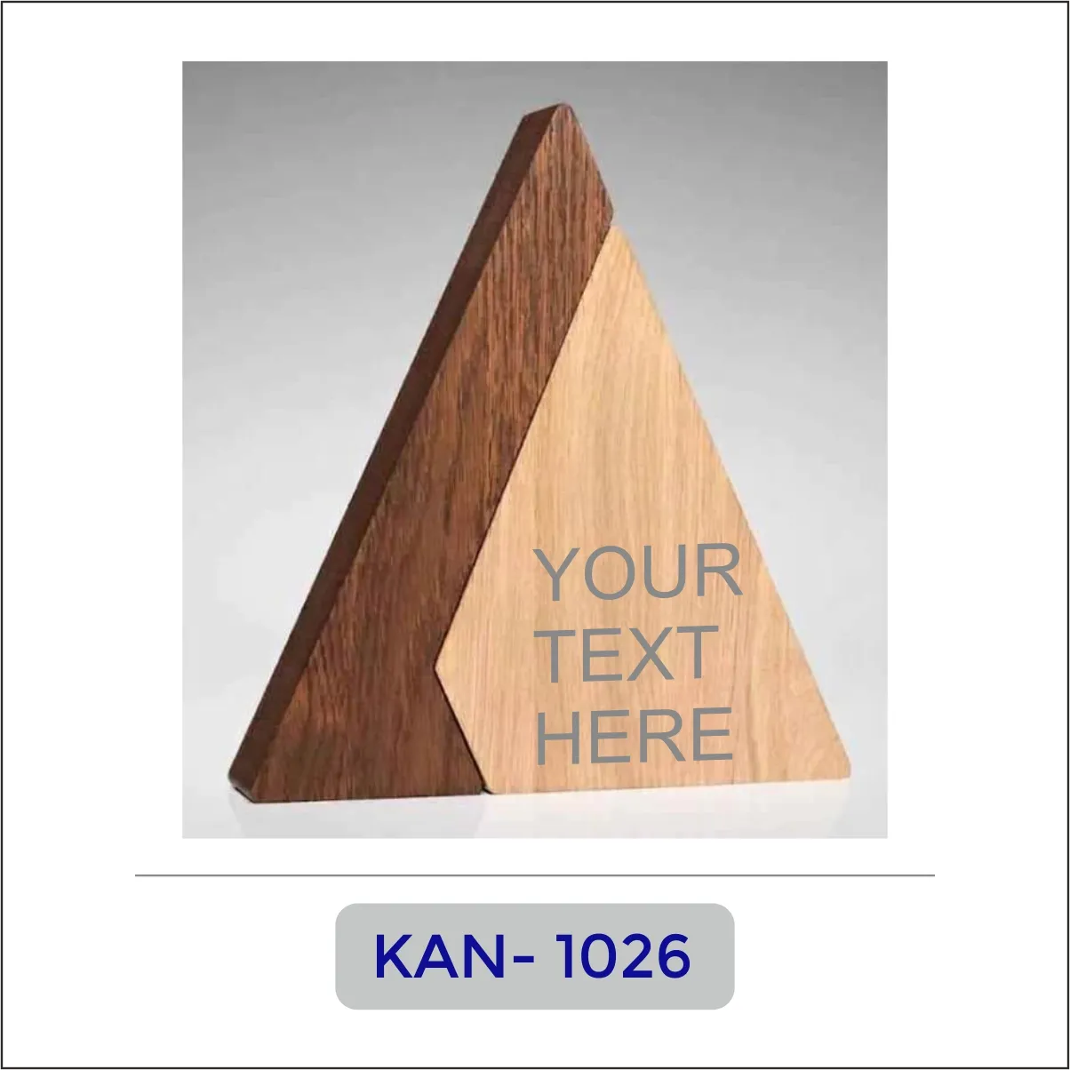 Walnut Triangular Award - KAN-1026