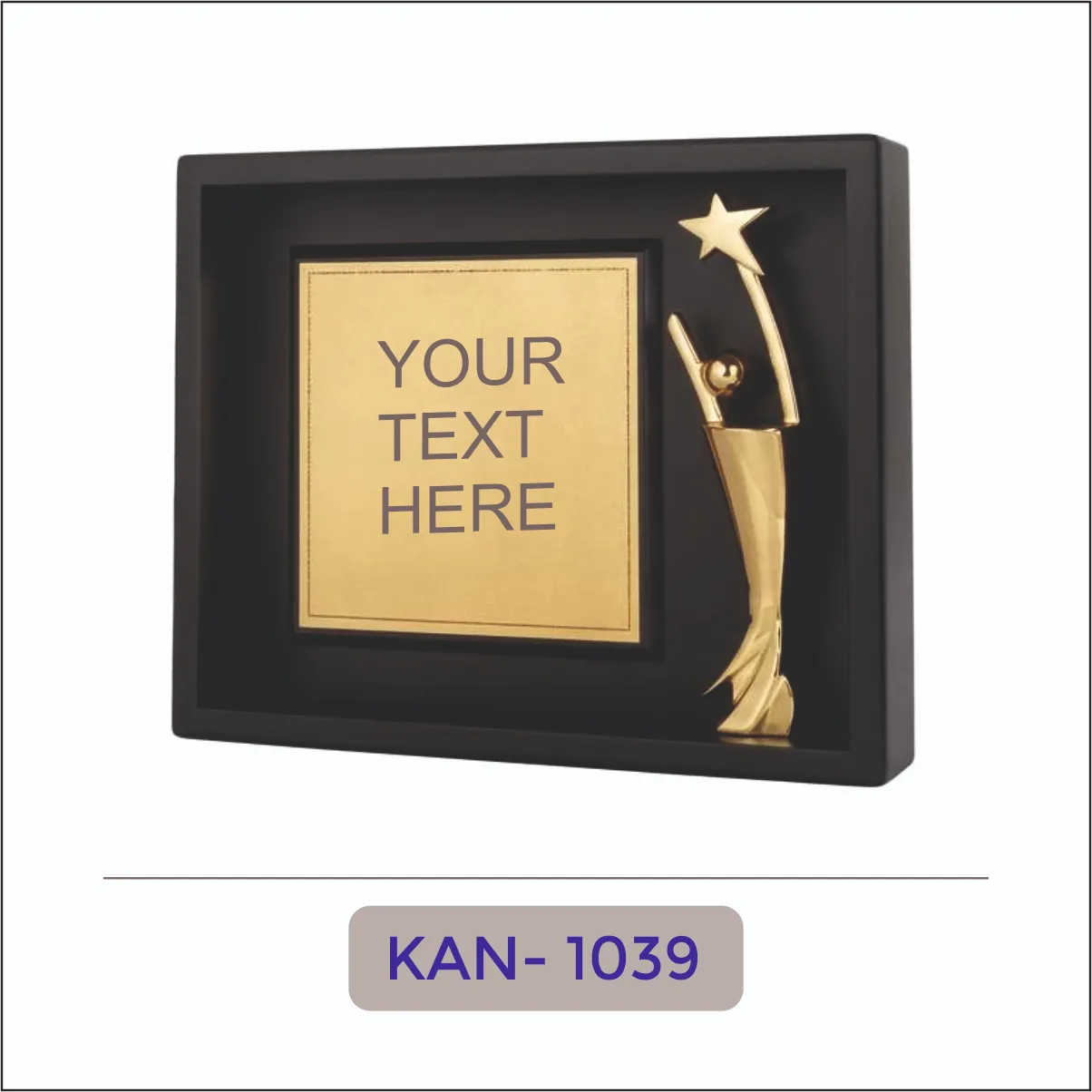 Wooden Shadow Box Star Award - KAN-1039