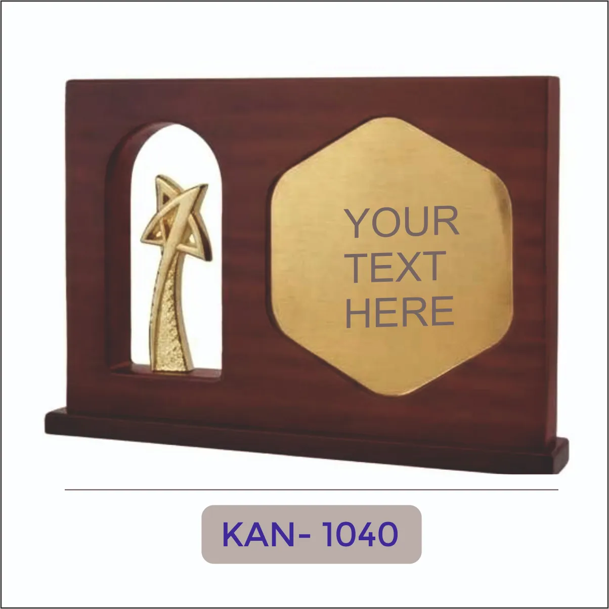 Wooden Table-Top Star Award - KAN-1040