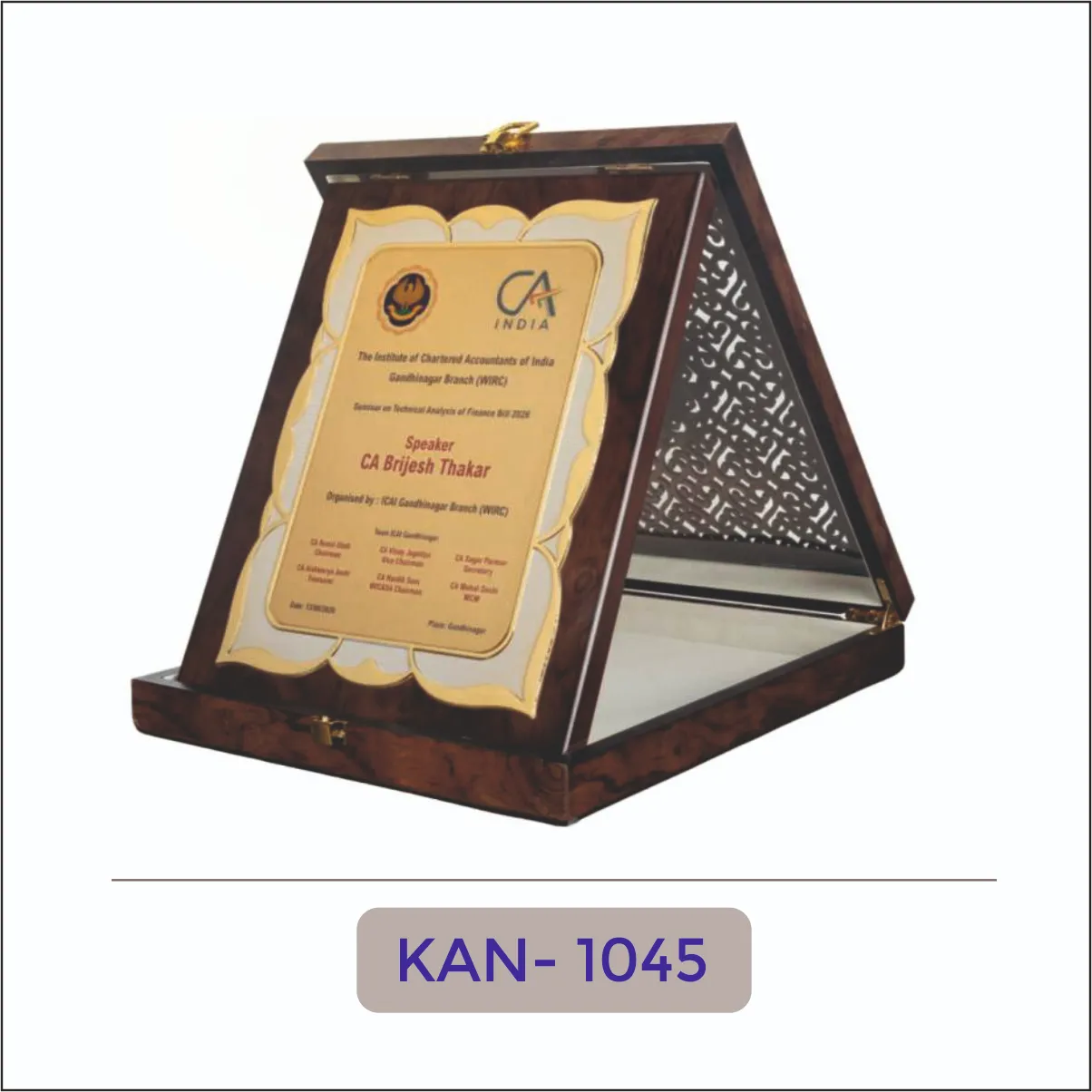 Wooden Folding Certificate Display - KAN-1045