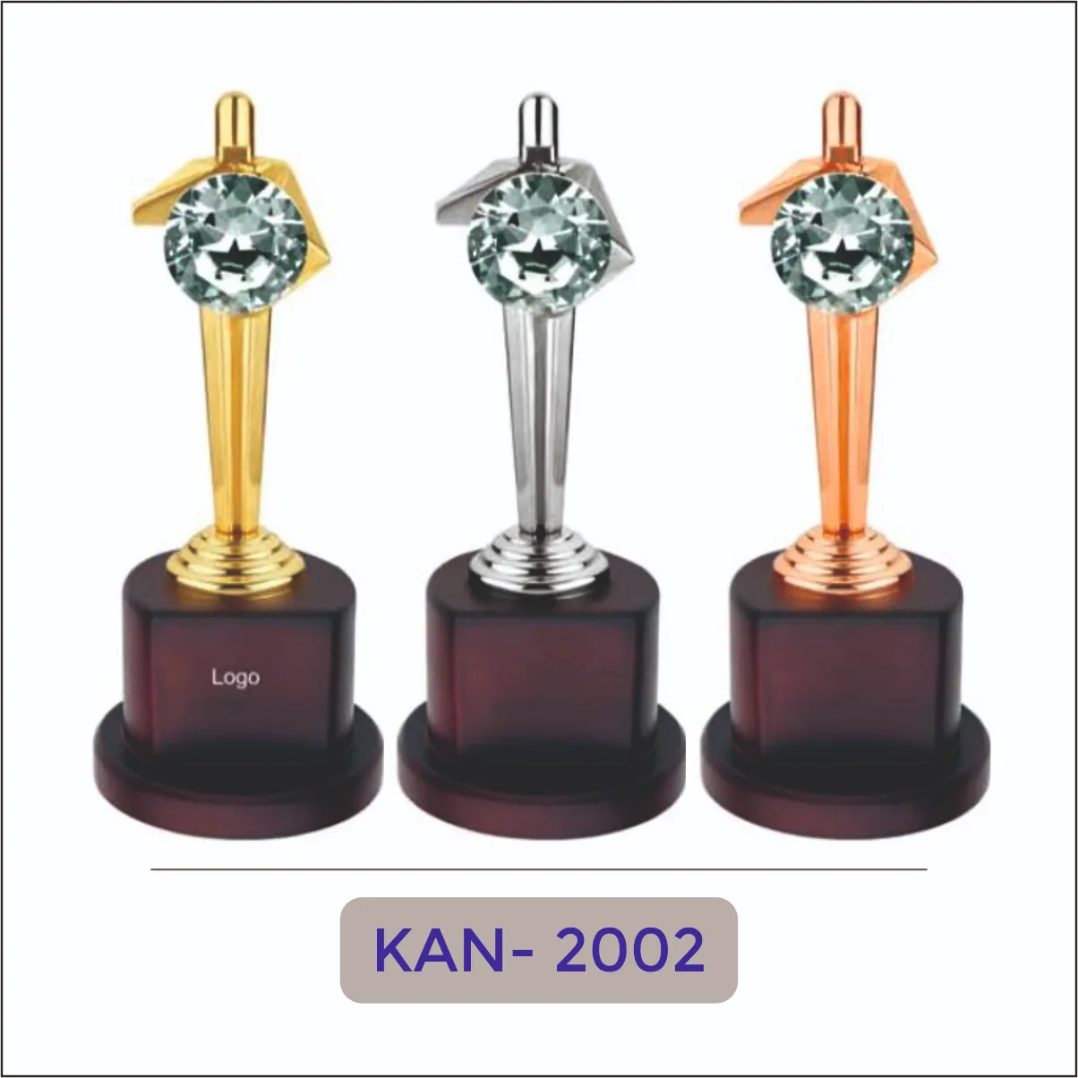 Crystal Ball Metal Trophy - KAN-2002