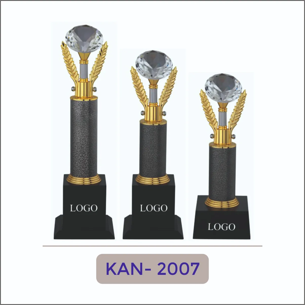 Diamond Wing Metal Trophy - KAN-2007