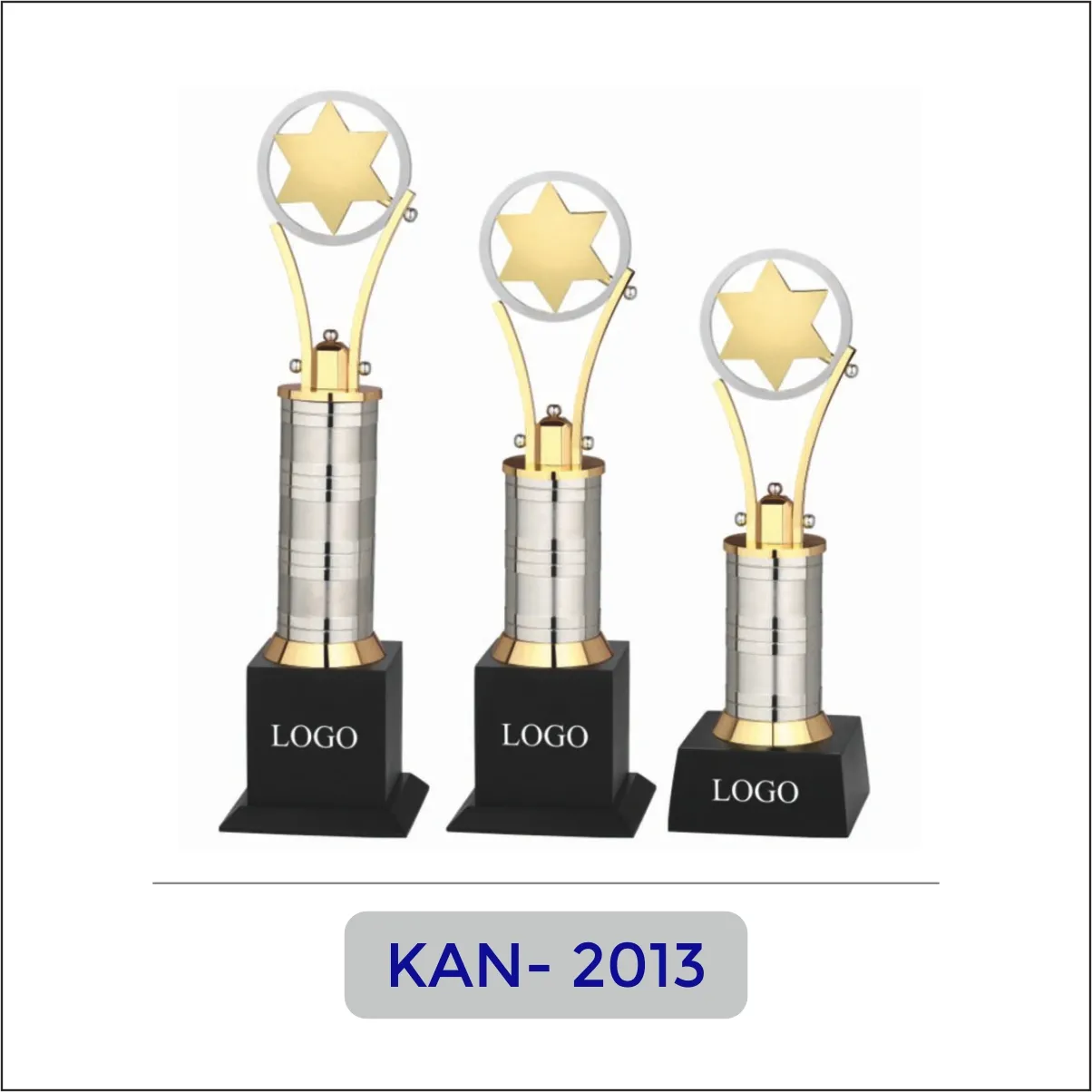 Star Medallion Metal Trophy - KAN-2013
