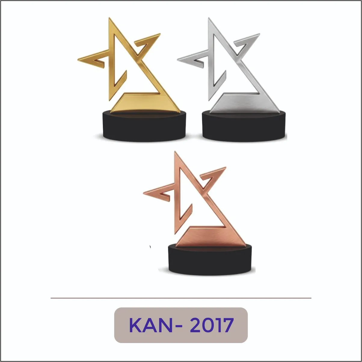 Abstract Star Metal Trophy - KAN-2017