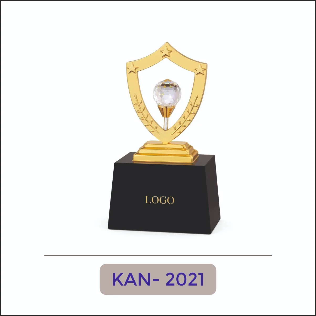 Shield Crystal Metal Trophy - KAN-2021