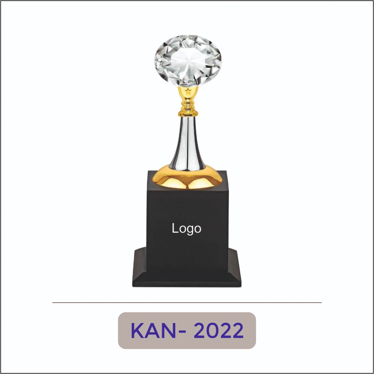 Crystal Diamond Metal Trophy - KAN-2022