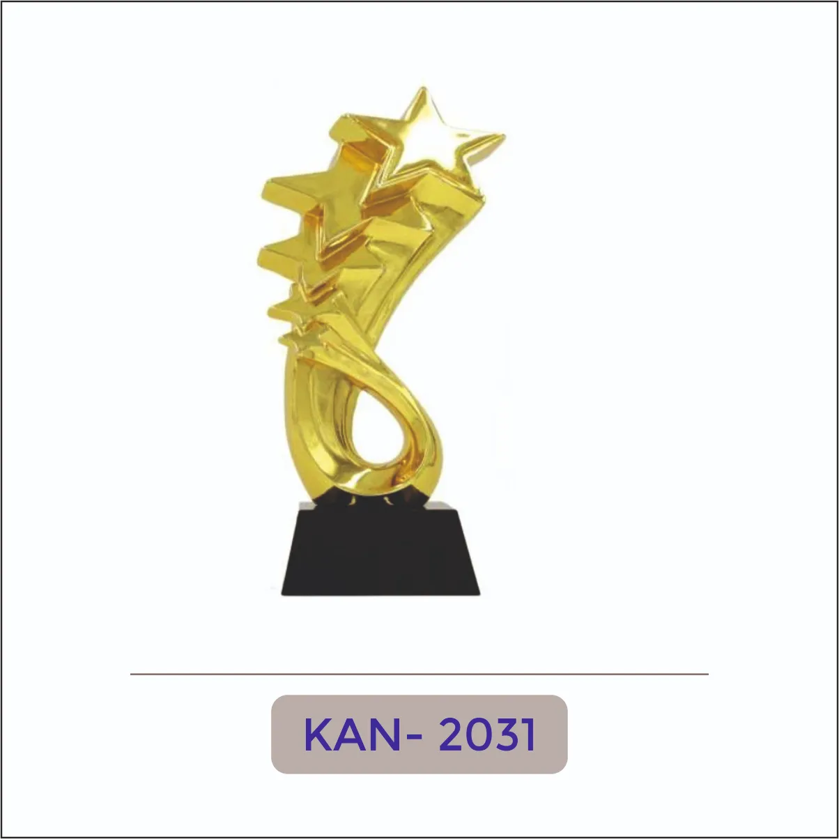 Abstract Flame Metal Trophy - KAN-2031
