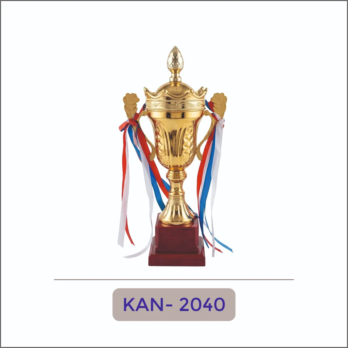 Ornate Lidded Gold Cup Trophy - KAN-2040
