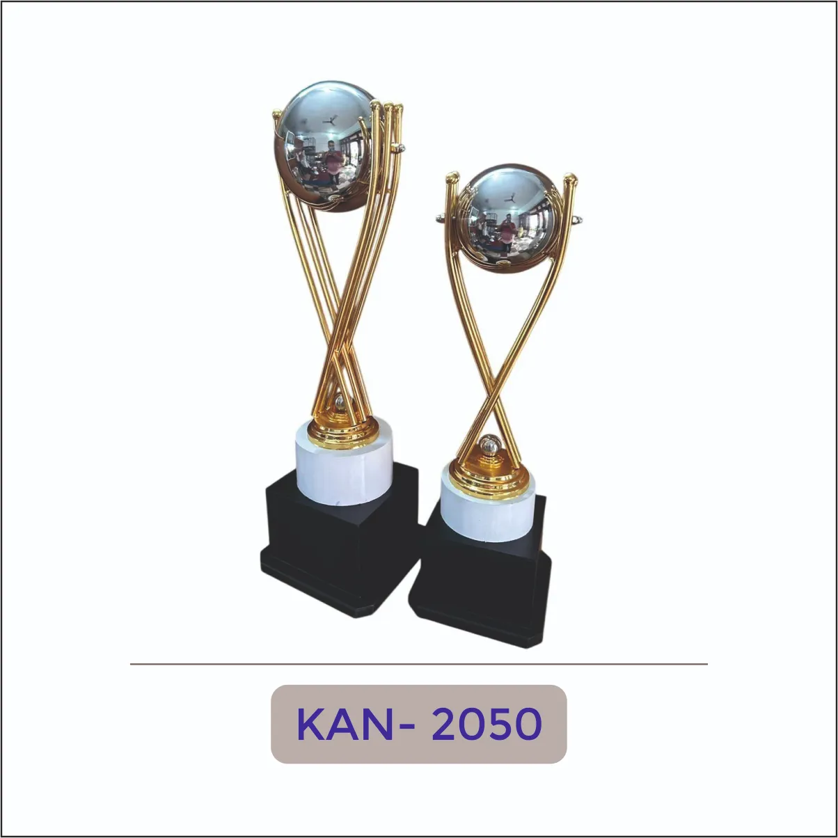 Cricket Ball Metal Trophy - KAN-2050