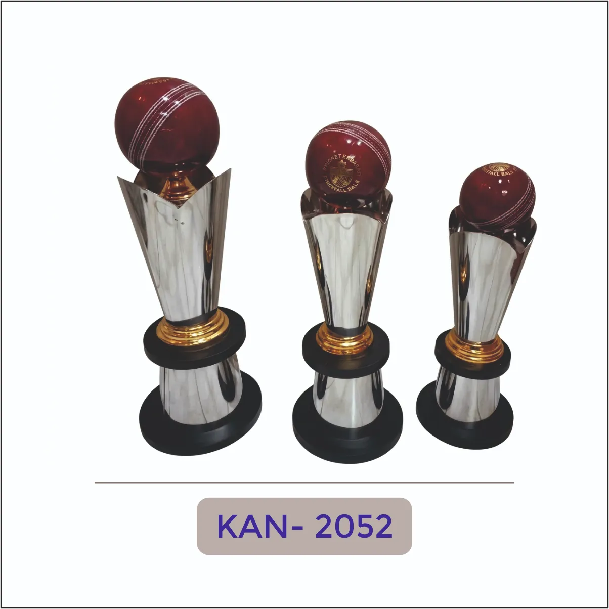 Cricket Trophy Set with Ball - KAN-2052