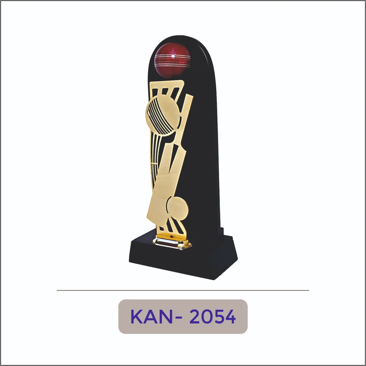 Cricket Batsman Metal Trophy - KAN-2054