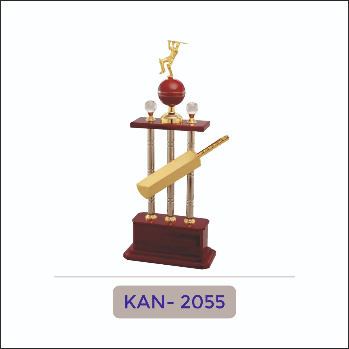 Cricket Bat and Ball Trophy - KAN-2055