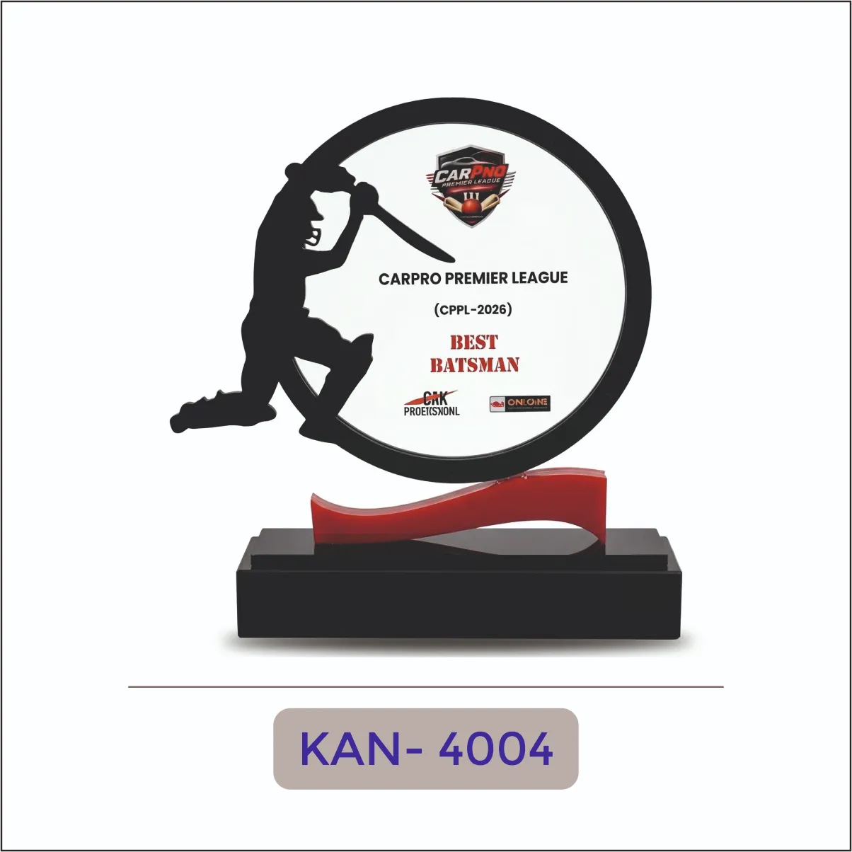 Acrylic Cricket Best Batsman Award - KAN-4004