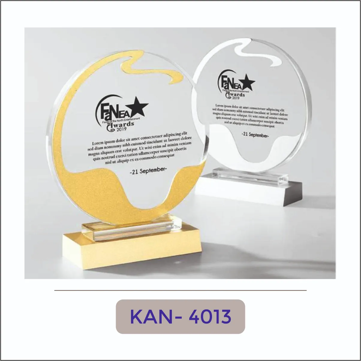 Acrylic Twin Circle Award - KAN-4013