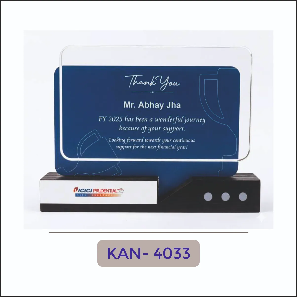 Acrylic Thank You Award - KAN-4033