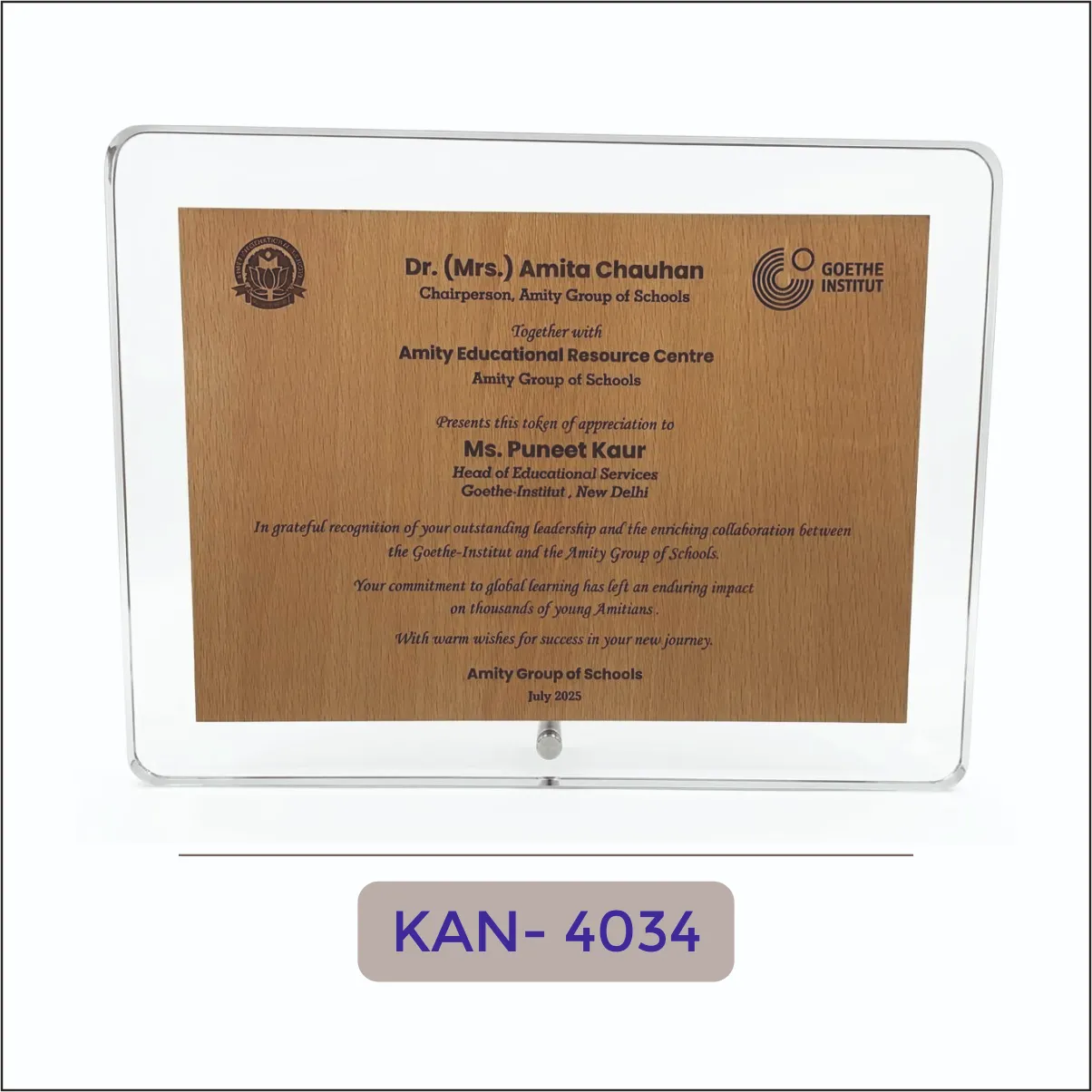 Acrylic Appreciation Plaque - KAN-4034