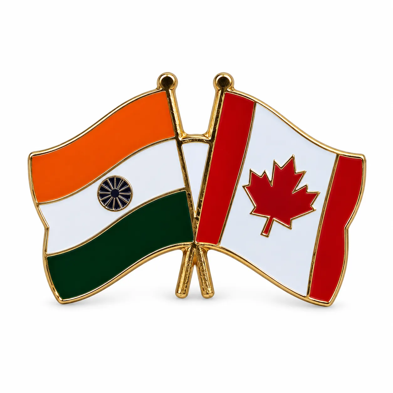 India-Canada Dual Flag Lapel Pin - PIN515