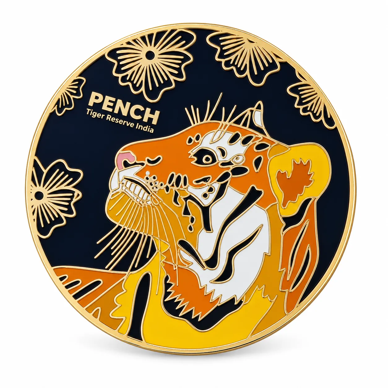 Wildlife Tiger Enamel Lapel Pin - PIN519